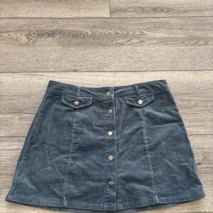 Love Tree Slate Blue A-Line Skirt